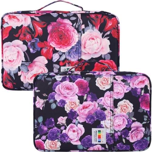 Colored Pencil Case Slot Holds 300 Pencils or 200 Gel Pens with Zipper Closure Large Capacity Nylon Flower Pen Holder Organizer