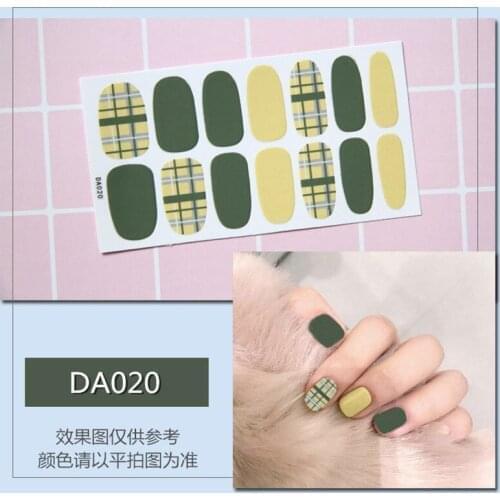 DA001-DA040 40 Style DIY Full Cover Nail Stickers Wraps False Nail Tips Nail Strips Nail Sticker Decal Korea Japan Nail