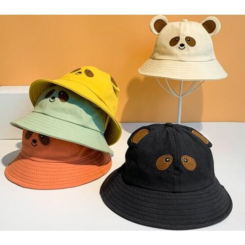 2021 Parent child Little bear bucket hat kids hats for women men panama girls Fisherman Cap baby boy muts casquette gorro caps