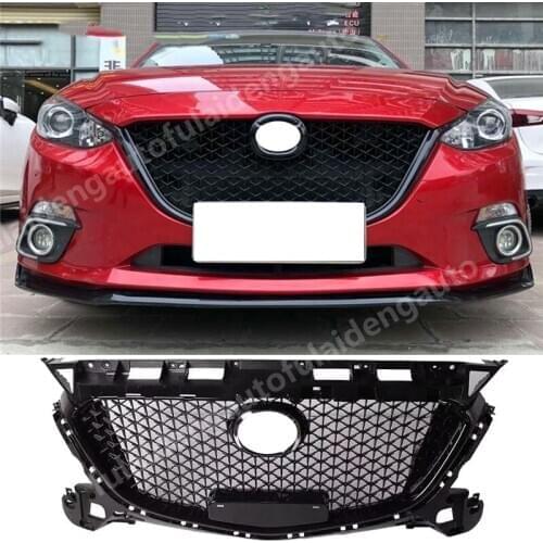 For Mazda 3 Axela sedan 2014-2016 Black Honeycomb Bumper Mesh Grill Grille decoration Auto accessories