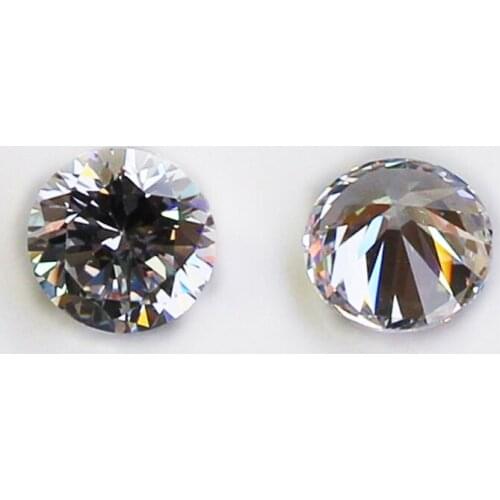 Wuzhou Gems White Round Cubic Zirconia 3A quality Loose Gemstone CZ Zircon stones heat resistance