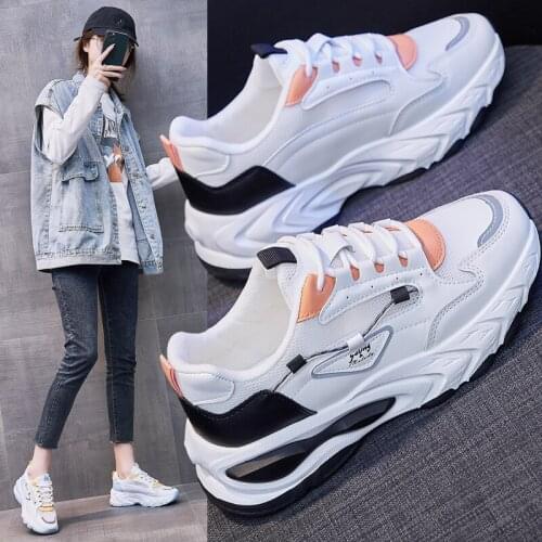 Single mesh breathable joker Korean version leisure sports daddy shoes womens shoes 2021 hot style