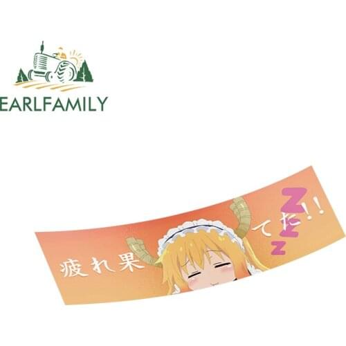 EARLFAMILY 13cm x 5.8cm for Tohru Slap Anime Car Stickers Campervan Decal Funny Vinyl Graffiti Motorcycle Surfboard Decoration