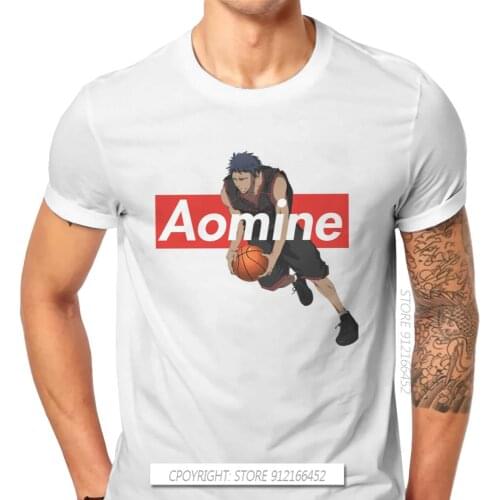 Daiki Print Pure Cotton T-Shirt Kuroko No Basket Aomine Anime T Shirts For Men Fashion Streetwear Aomine Daiki Cool