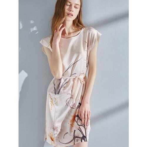 Hangzhou Real Silk Robe Nightgown for Women High Quality Bedgown Dress Shorts Sleepwear Natural Silk Nightdress Robes Large Size