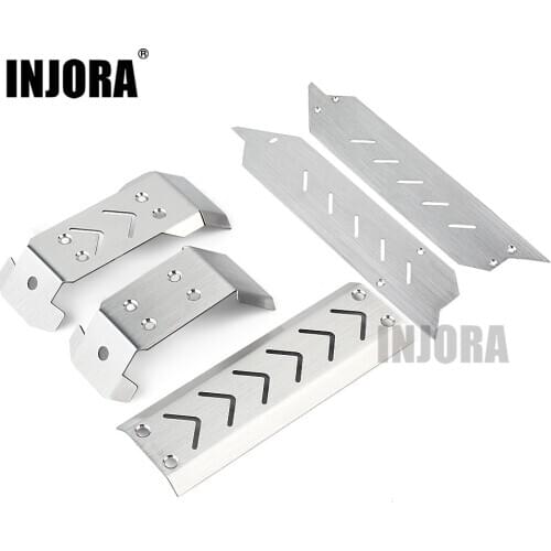 INJORA Stainless Steel Chassis Armor Protector Plate for 1/10 RC Monster Truck Car Traxxas X-Maxx MAXX 89076-4 Upgrade Part