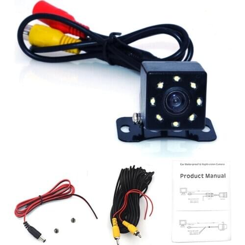 MB8LED-DCSXTR17 8LED Lights Wired Reverse Camera 6m Cable 1PCS Car Universal Adjustable Rear View Camera Night Vision