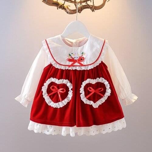 Sweet Outfits Girls Princess 2pcs Clothes Set Baby Kids Children Autumn Long Sleeve Dress+Bow Tank-Dress Suit ADK457