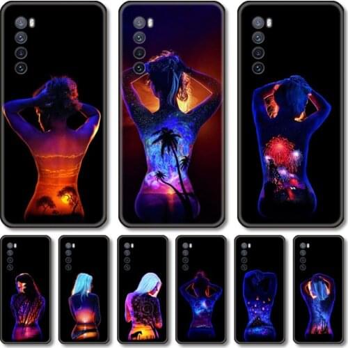 Creative Phone Case For Huawei Nova 2 3 4 5 6 7 8 SE i E Pro Lite black cell shell