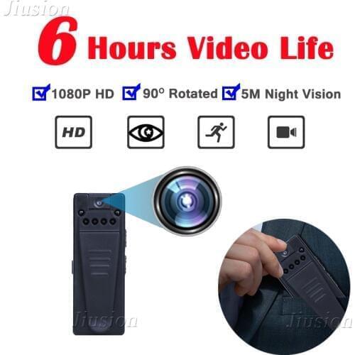 6 Night Vision Lights 1080P HD Mini Camera Webcam Motion Detection Wide Angle Video Audio Car Recorder Sport Action Micro Cam