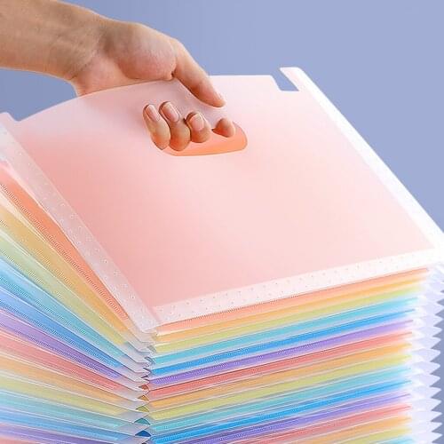 Multi-layer Standing A4 Document File Accordions Folder 25 Pockets Hidden Pen Slot Waterproof for Office School Hospital