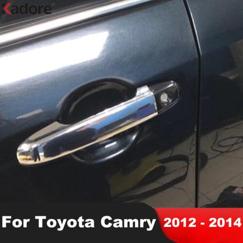 For Toyota Camry 2012 2013 2014 2015 ABS Chrome Side Door Handle Cover Trim Decoration Frame Stickers Car Styling Accessories