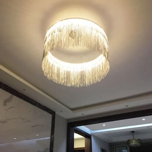 Chrome & Rose Gold 1/2/3 Ring LED Chandelier Residential lighting fixtures Commercial restaurant, coffee shop, hotel ligh