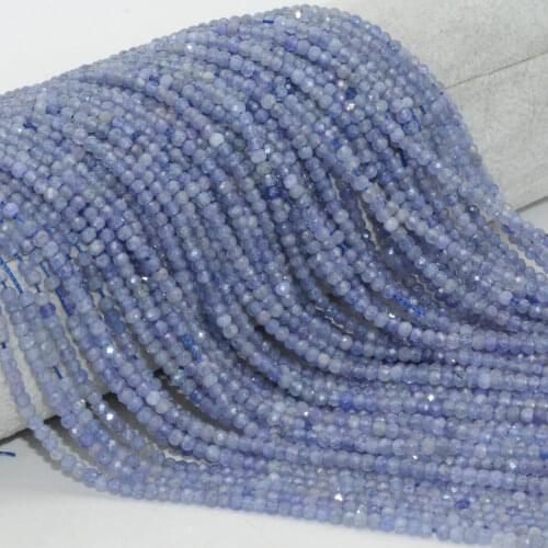 Natural Tansanite / Tanzanite Faceted Rondelle Beads 2x3mm