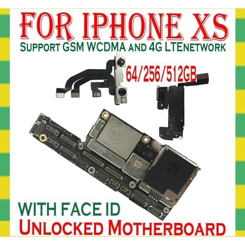 Motherboad for iphone xs motherboard with face id without face id unlocked for iphone xs logic board support ios update
