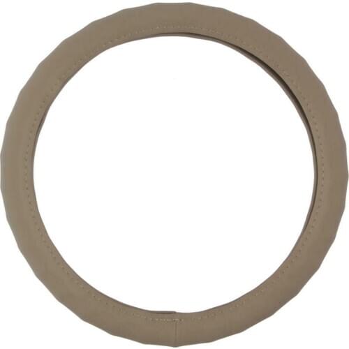 Sheep Grain Leather 3D Hand Shaped Steering Wheel Cover Set Beige Durable Car Steering Wheel Cover Car Accessories Warm Soft