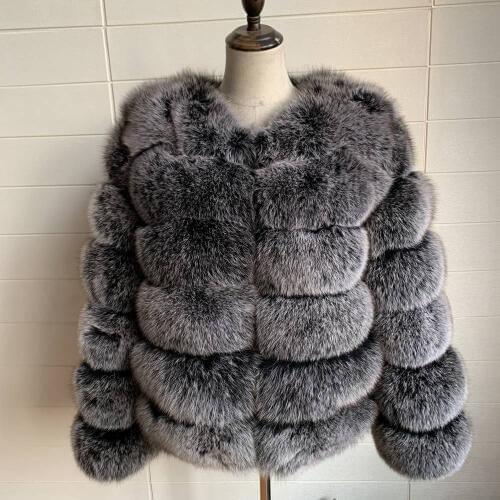 2020 New Free Shipping New Fashion Women Fashion Real Natural Fox Fur Long Coat Jacket for Winter Warm Over Coat