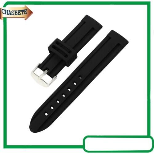 Silicone Rubber Watch Band for Orient 20mm 22mm 23mm 24mm Men Women Resin Strap Belt Wrist Loop Bracelet Black + Spring Bar