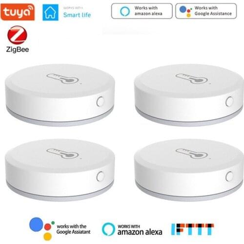 Tuya ZigBee Smart Temperature And Humidity Sensor SmartLife App Battery Powered Work With Zigbee Hub Via Alexa Google Home