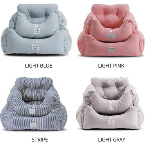 Pet Dog Carrier Folding Car Seat Pad Safe Carry House Puppy Bag Dog Seat Bag Basket Car Indoor Pet Bed Kennel With Safety Belt