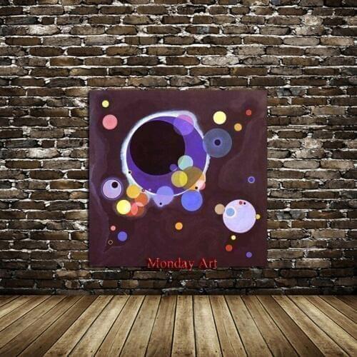 High Quality Wassily Kandinsky Art Canvas100% hand painted painting Poster Universe Wall Pictures For Living Room, Home Decor