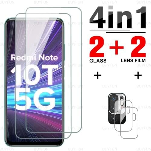 For Redmi Note 10T 5G 4IN1 Scratch-resistant tempered protective glas for xiaomi xiomi xaomi redmy note10 t t10 lens safety film