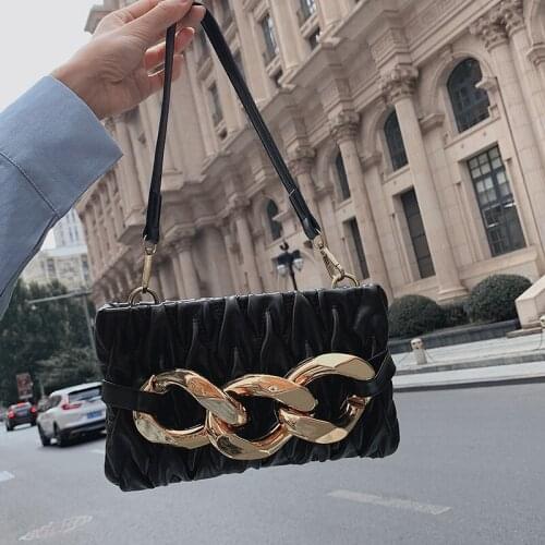 Female High Quality PU Crossbody Bags Solid Color Chain Shoulder Bag Trend Luxury Small Square Bag New Simple Fashion Phone Bags