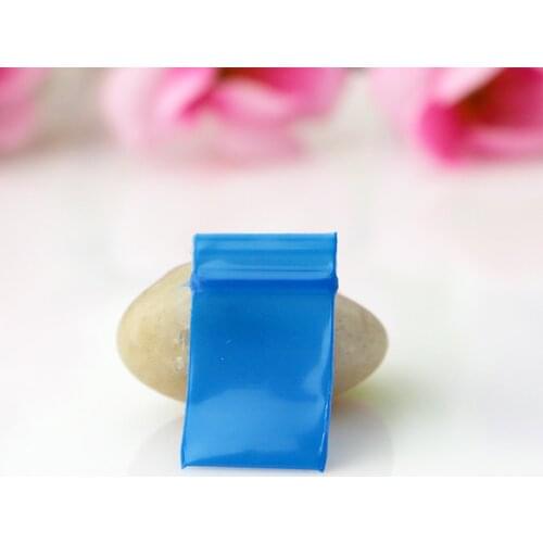 0.2mm Thick Plastic PE Zip Lock 2x2.5cm Packaging Bags 100pcs Blue Jewelry Packaging Bags Custom Plastic Bag