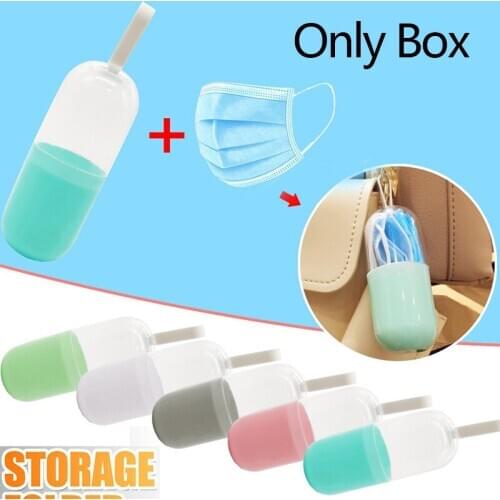 1Pc Fashion Mask Storage Box Portable Mask Holder Organizer Face Masks Container Dustproof Mask Case