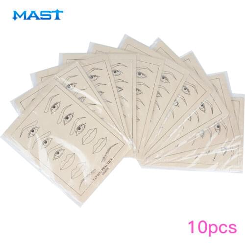 10 pcs/lot Tattoo Practice Skin for Permanent Makeup Skin Eyebrow and Lip Machine Pen Supply