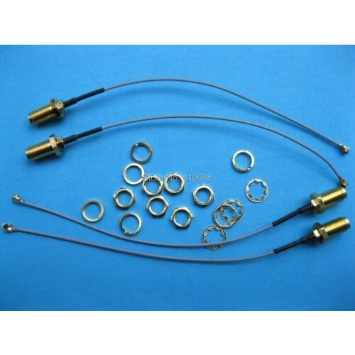200 Pcs IPX U.FL 1.13 to RP-SMA Male with pin Center Antenna WiFi SMA Calbe 120mm