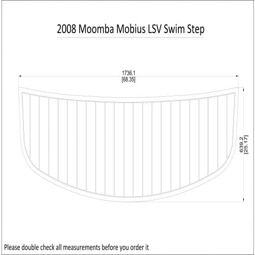 2008 Moomba Mobius LSV Swim Step Pad Boat EVA Teak Decking 1/4" 6mm