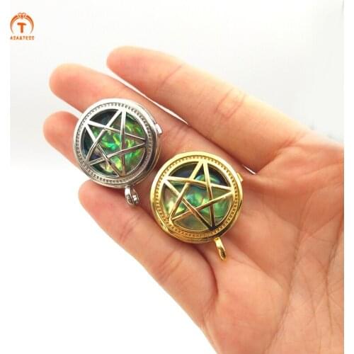 3Pcs Natural Exquisite Abalone Shell Pendant Round Hollow Star Shell Jewelry Beach Gold Silver Pendant For Women Shell Necklace