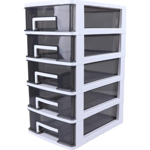 5-layer Drawer Desk Storage Box Plastic Document Sundries Holder Cosmetic Cabinet Storage Organizer Desktop Makeup Organizer Box
