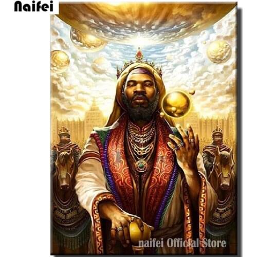 5d DIY Diamond Painting Golden King Empire Rhinestones Diamond Full Drill Square Embroidery round Cross Stitch Handmade Hobby