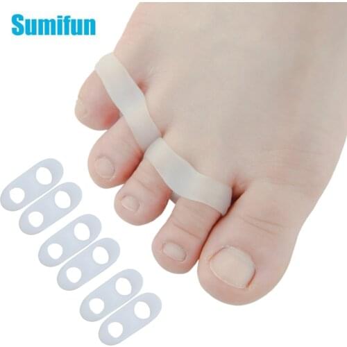 6pcs Toe Separators Stretchers Straighteners Alignment Bunion Gel 2 Holes Pain Relief Foot Care Tools Pedicure D2232