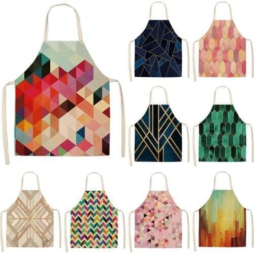 Color geometric printing baking accessories kitchen accessories cooking accessories Apron for kitchen Kitchen apron master apron