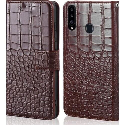 Cover Case For Samsung Galaxy A20 Cases Luxury Business Magnetic Flip Plain Wallet Stand Phone Bags For Samsung A20 case