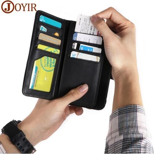 JOYIR Card Holder Wallet Genuine Leather Phone Bag for iPhone 11 Pro Max/iPhone 11/iPhone 11 Pro Phone Cover Leather Card Bag