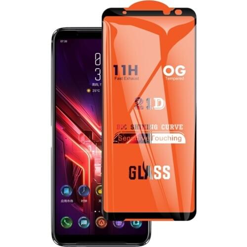For Asus ROG Phone 3 Phone3 ZS661KS / Strix 6.59" 21D 9D Full Glue Full Coverage Tempered Glass 9H Premium Screen Protector Film