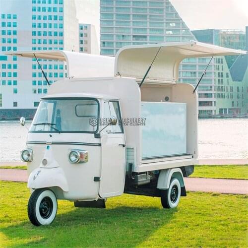 Electric Piaggio Car Restaurant Kitchen Beer Stand Mobile Food Cart Europe Mini Food Truck for Sale