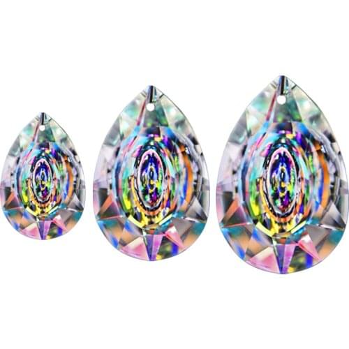 H&D Colorful Hanging Crystals Prism Suncatcher for Windows Decoration Chandelier Parts DIY Home Wedding Decor Accessories Gift