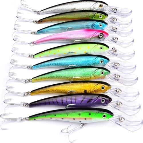 HiUmi 5pc Fishing Bait Exported to Usa Market 3D Fishing Tackle 10 color 31g 17cm High Quality Fishing lure With 1/0