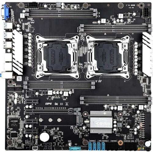 JINGSHA X99 Dual CPU Motherboard Socket LGA 2011-3 Motherboard 10xSATA3.0 Port for NVME M.2 SSD Support XEON V3/V4 Processor