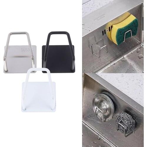 Kitchen Sponges Holder Self Adhesive Sink Sponges Drain Drying Rack 304