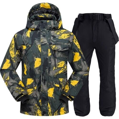 Ski Suit Men Winter 2020 Outdoor Windproof Waterproof Thermal Male Snow Pants sets Skiing And Snowboarding Ski Jacket Men