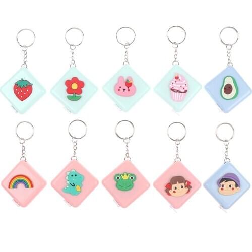 Mini Small Tape Meter Tape Tailor Ruler Keychain Measuring Tape Clothing Size Tape Measure Sewing Tools Accessory