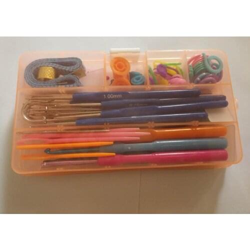 DIY Knitting Needlework Sets Crochet Hooks Ruler Buckle Rubber Head Set Needle Kits
