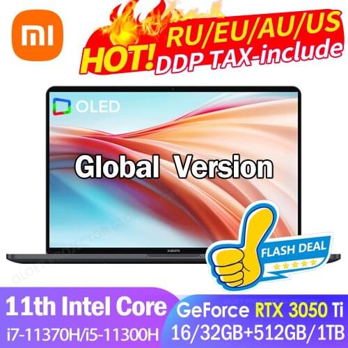 Xiaomi Mi Laptop Pro X 15 15.6Inch Intel i7-11370H/I5-11300H RTX 3050Ti 16/32GB RAM 512GB/1TB ROM Notebook Win10 for Design Work