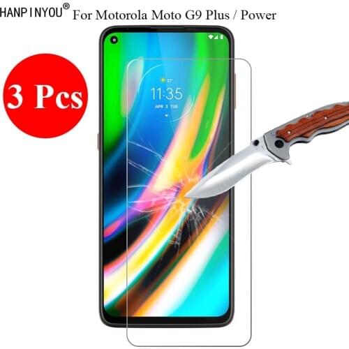 3 Pcs/Lot New 9H 2.5D Tempered Glass Screen Protector For Motorola Moto G9 Plus G9plus / Power Protective Film + Clean Tools